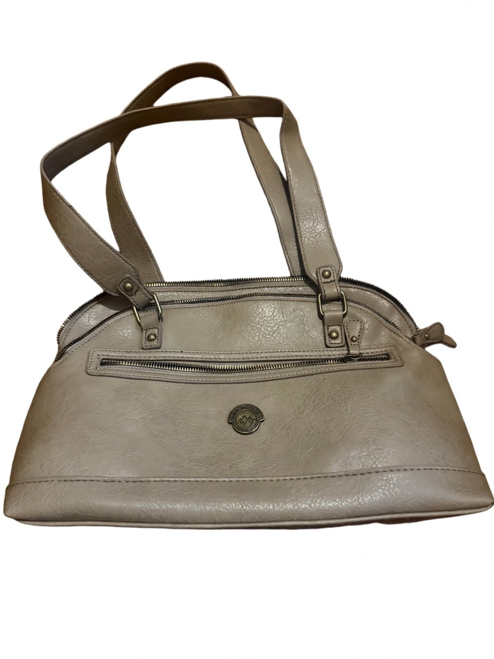 White Mountain Neutral Taupe Shoulder Bag with Dual Straps
